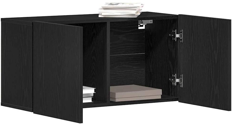 TV spintelė, juodo ąžuolo spalvos, 80x30x41 cm, inžinerinė mediena