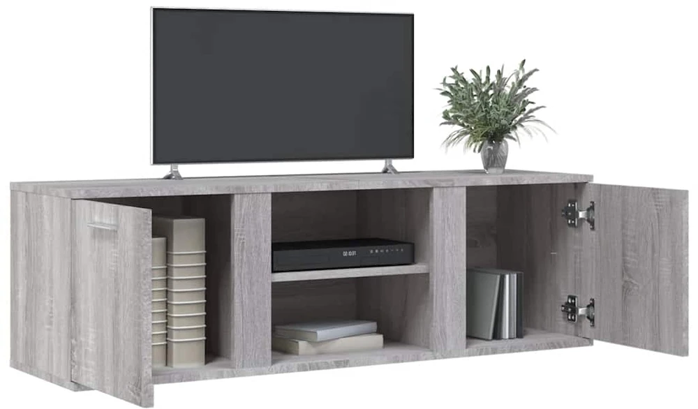 TV staliukas TV spintelė, pilka ąžuolo, 120x34x37cm, apdirbta mediena