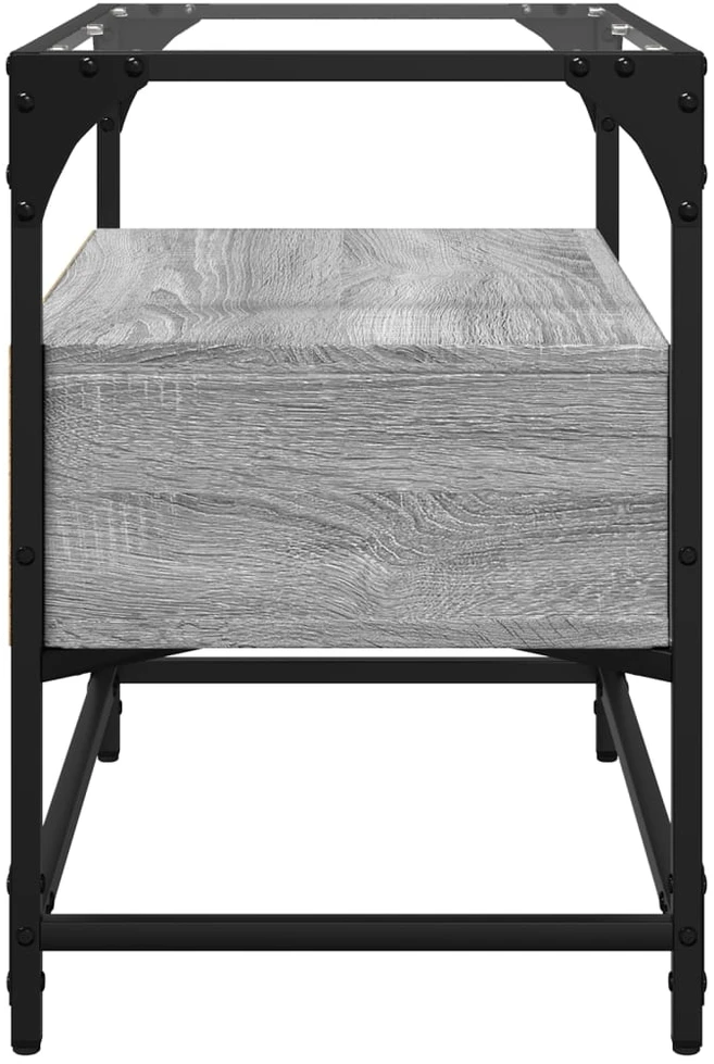 TV staliukas TV spintelė, pilka ąžuolo, 60x35x51cm, mediena