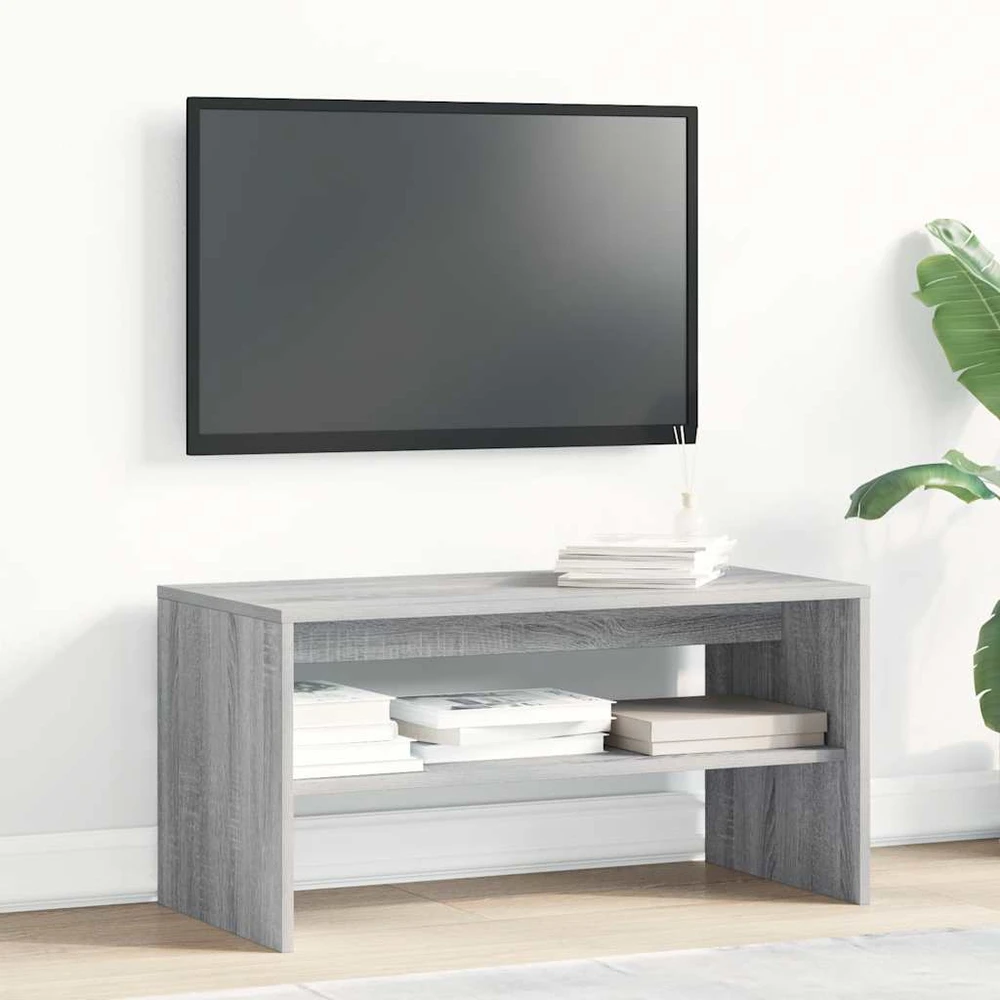 TV staliukas TV spintelė, pilka ąžuolo, 80x40x40cm, apdirbta mediena