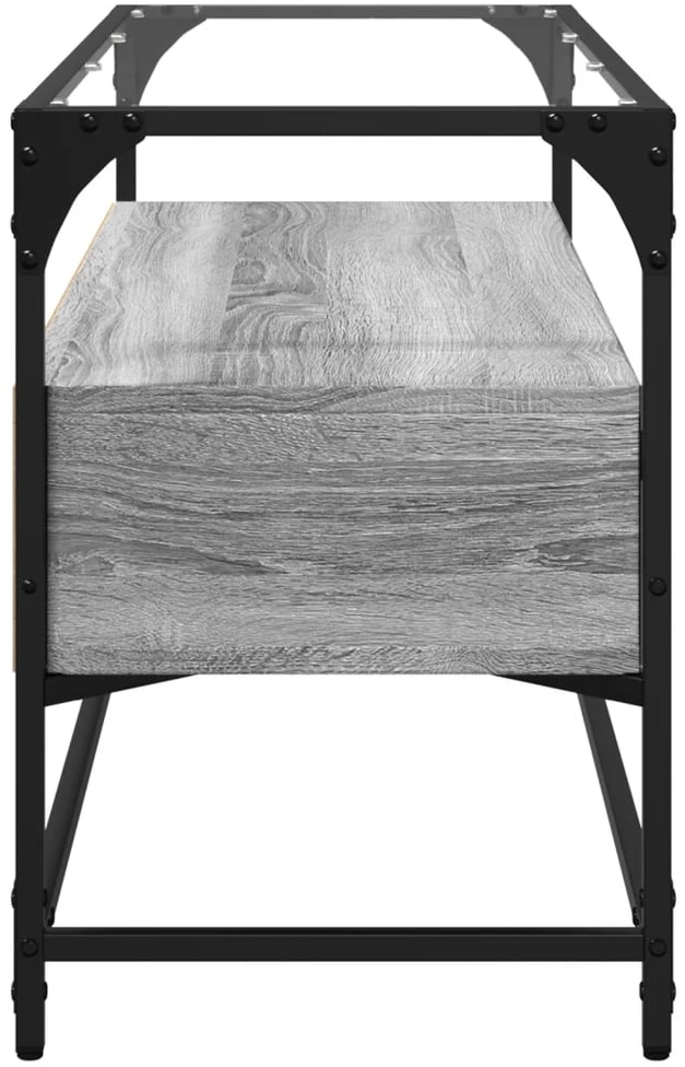 TV staliukas TV spintelė, pilka ąžuolo, 98x35x51cm, mediena