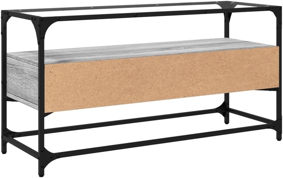 TV staliukas TV spintelė, pilka ąžuolo, 98x35x51cm, mediena