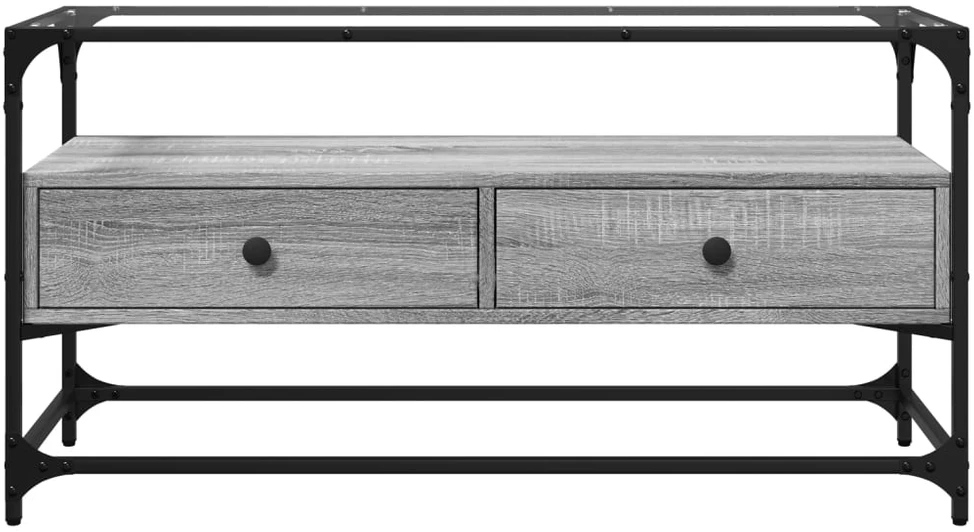 TV staliukas TV spintelė, pilka ąžuolo, 98x35x51cm, mediena