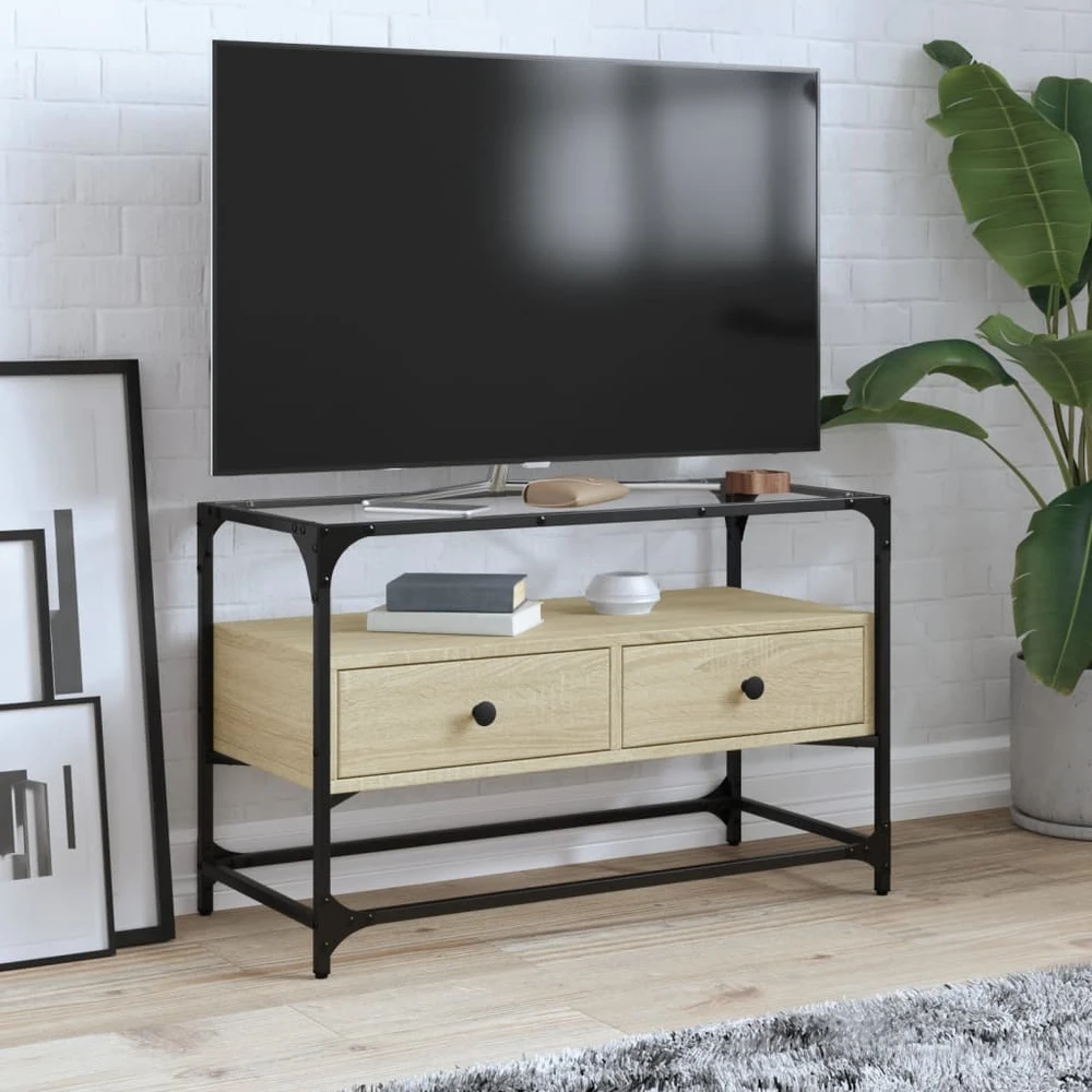 TV staliukas TV spintelė, sonoma ąžuolo, 80x35x51cm, mediena