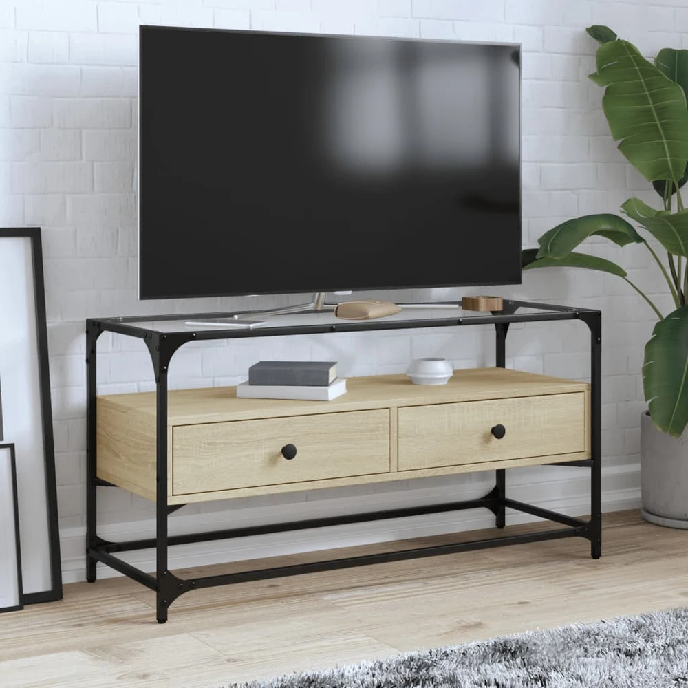 TV staliukas TV spintelė, sonoma ąžuolo, 98x35x51cm, mediena