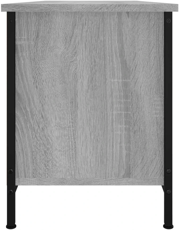 TV staliukas TV spintelė su durelėmis, pilka ąžuolo, 102x35x45cm, mediena