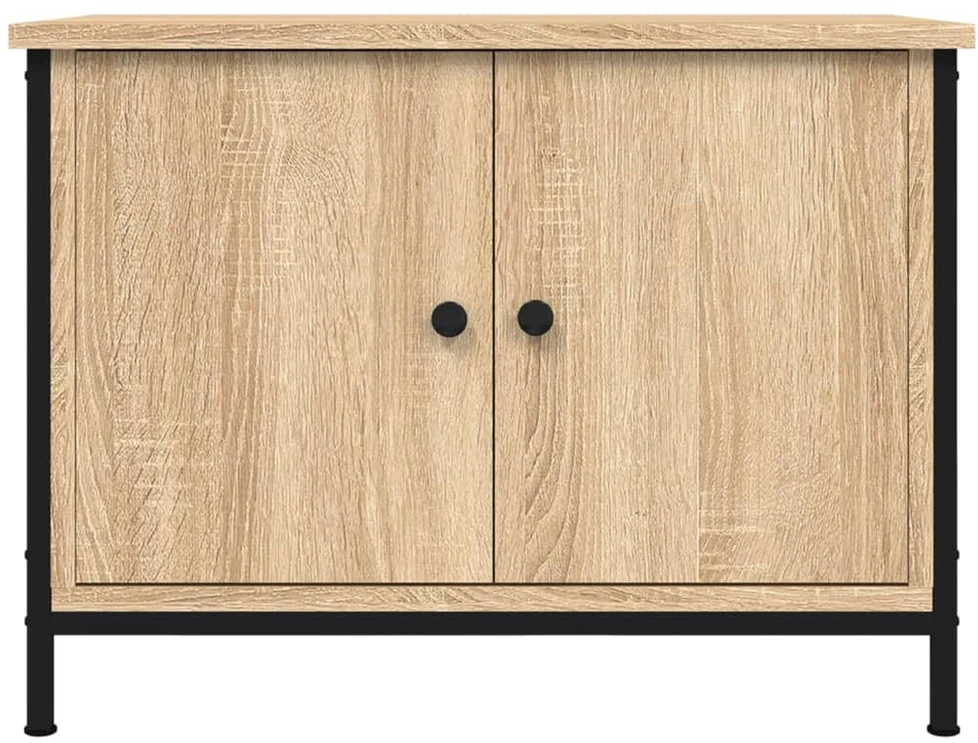 TV staliukas TV spintelė su durelėmis, ąžuolo, 60x35x45cm, mediena