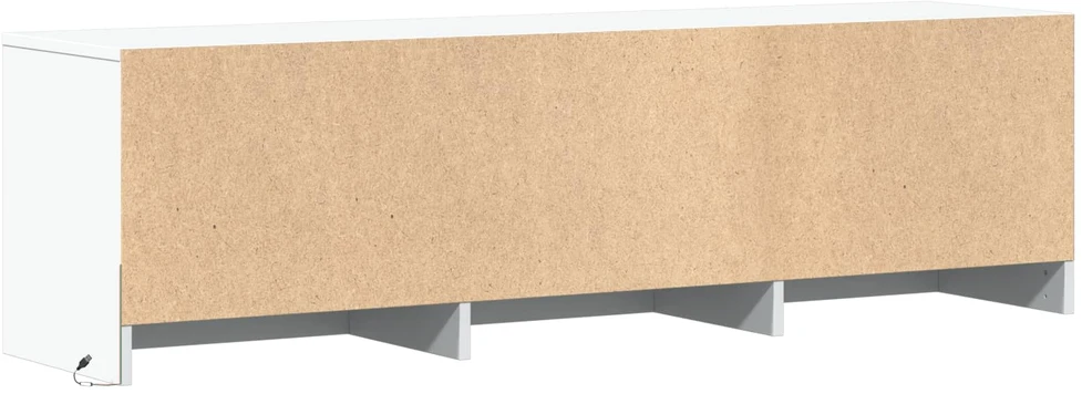 TV staliukas TV spintelė su LED 140 x 34 x 40 cm Baltas Dirbtinė mediena