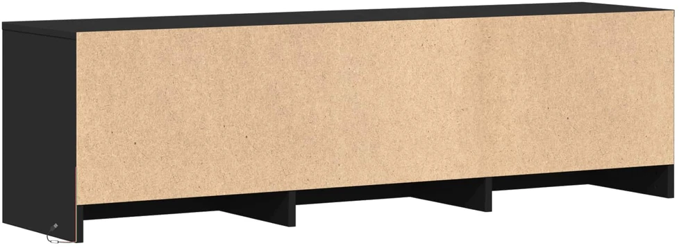 TV staliukas TV spintelė su LED 140 x 34 x 40 cm Juodas Dirbtinė mediena