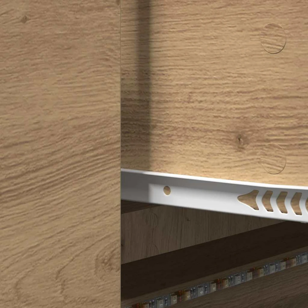 TV staliukas TV spintelė su LED 140 x 34 x 40 cm Meistrų ąžuolas