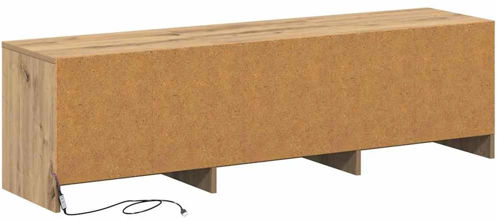 TV staliukas TV spintelė su LED 140 x 34 x 40 cm Meistrų ąžuolas