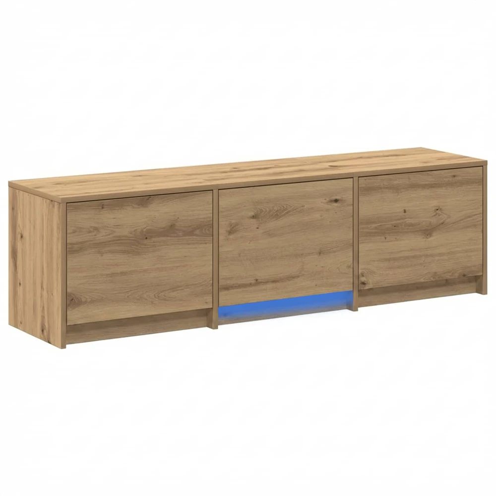 TV staliukas TV spintelė su LED 140 x 34 x 40 cm Meistrų ąžuolas