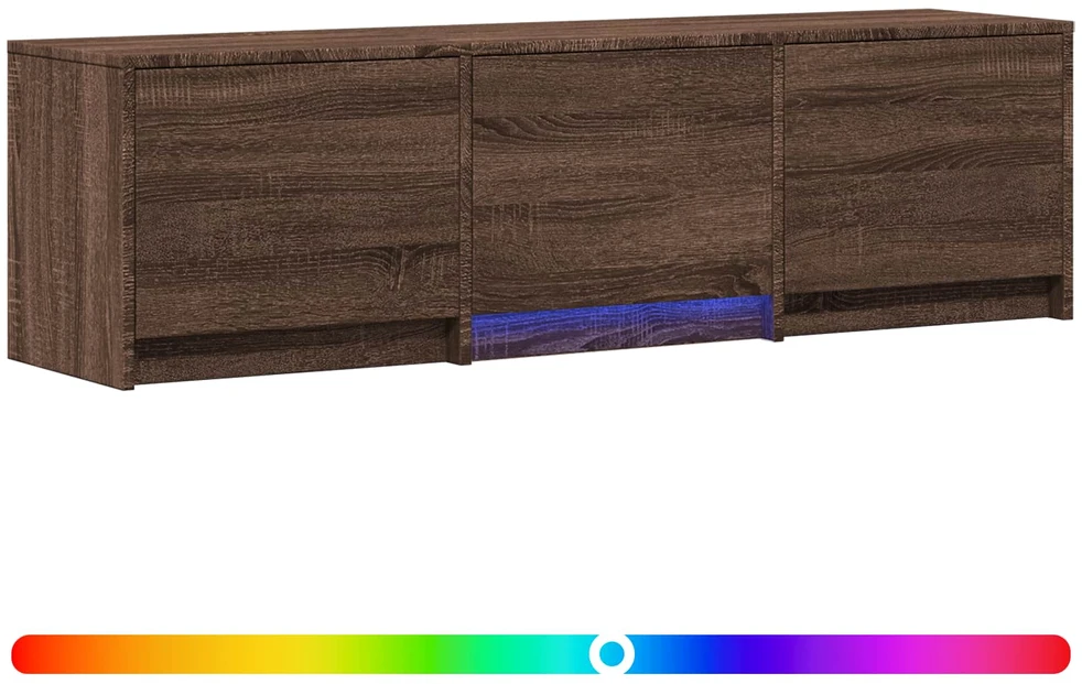 TV staliukas TV spintelė su LED 140 x 34 x 40 cm Rudas ąžuolas