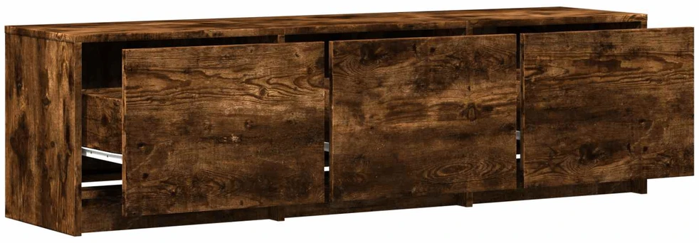 TV staliukas TV spintelė su LED 140 x 34 x 40 cm Rūkytas Ąžuolas