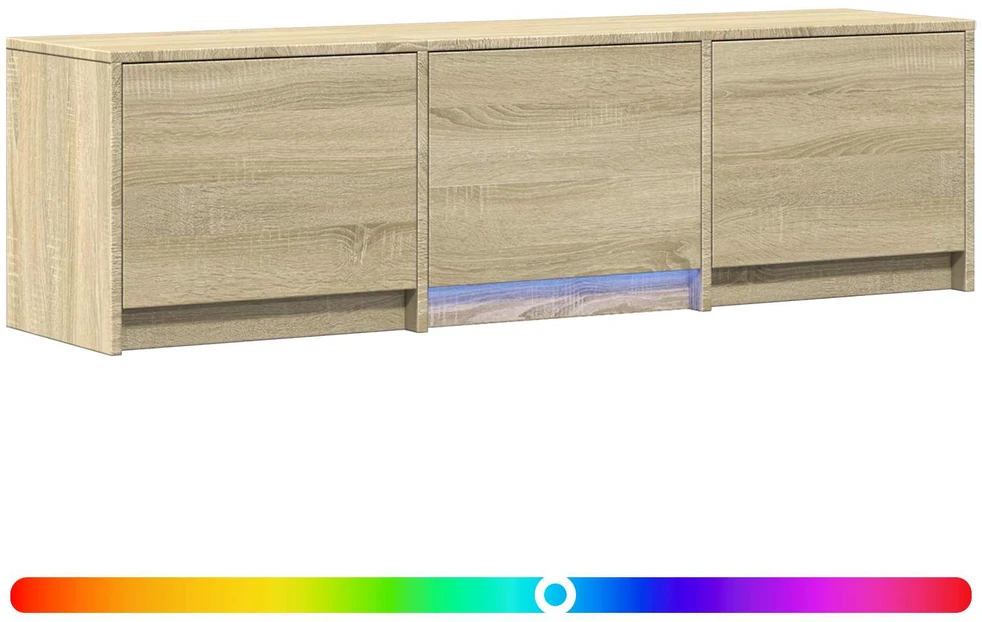 TV staliukas TV spintelė su LED 140 x 34 x 40 cm Sonoma ąžuolas