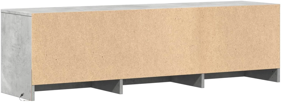 TV staliukas TV spintelė su LED 140x34x40 cm Betono Pilka Dirbtinė mediena