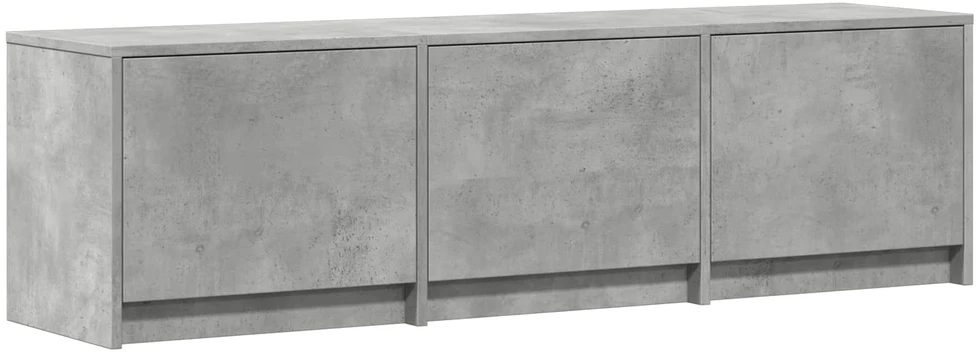 TV staliukas TV spintelė su LED 140x34x40 cm Betono Pilka Dirbtinė mediena
