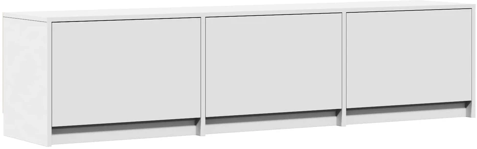 TV staliukas TV spintelė su LED 165 x 34 x 40 cm Baltas Dirbtinė mediena