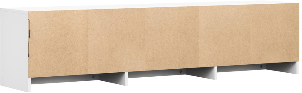TV staliukas TV spintelė su LED 165 x 34 x 40 cm Baltas Dirbtinė mediena
