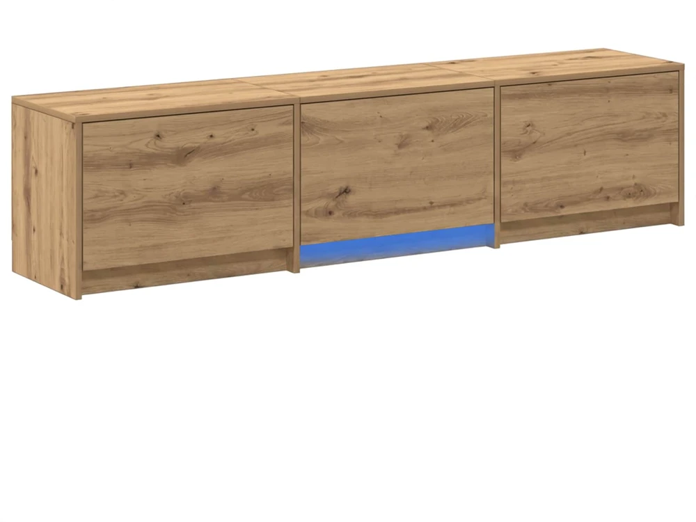 TV staliukas TV spintelė su LED 165 x 34 x 40 cm Meistrų ąžuolas