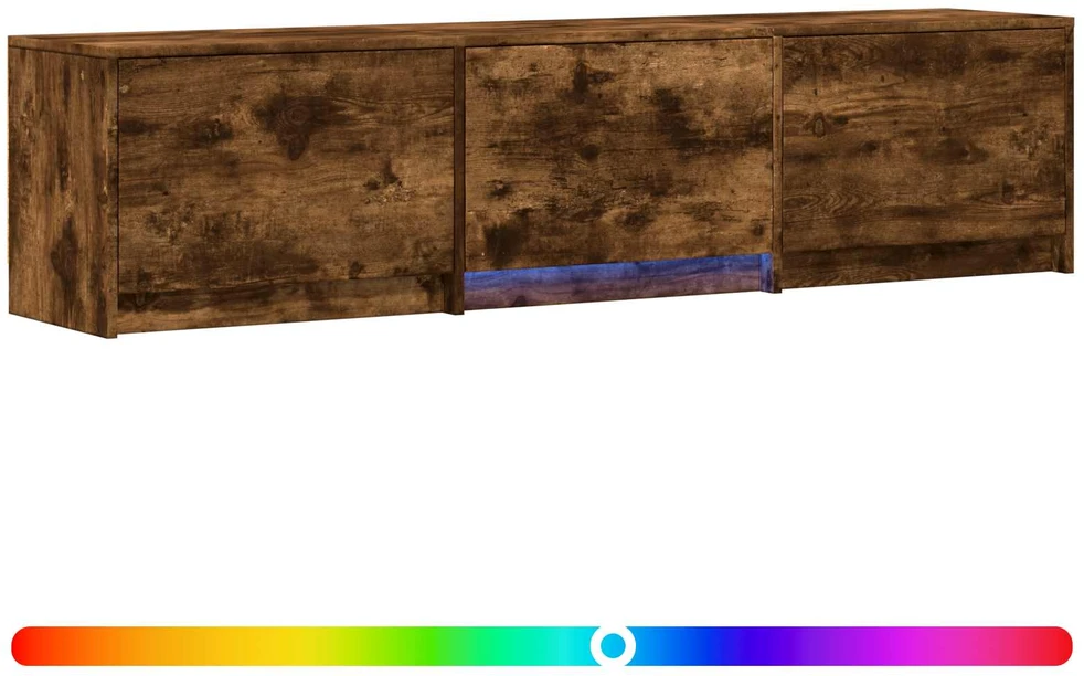 TV staliukas TV spintelė su LED 165 x 34 x 40 cm Rūkytas Ąžuolas