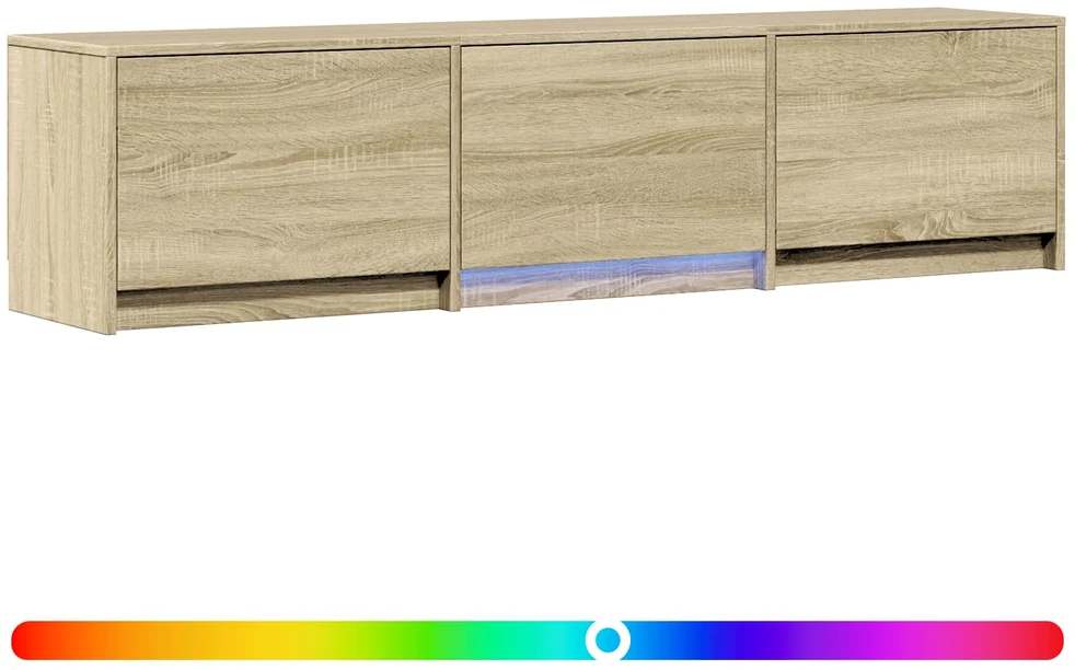 TV staliukas TV spintelė su LED 165 x 34 x 40 cm Sonoma ąžuolas