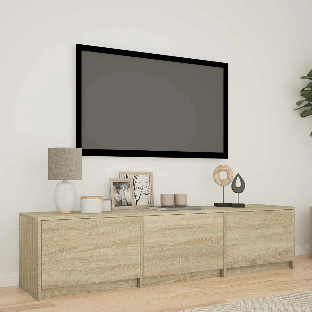 TV staliukas TV spintelė su LED 165 x 34 x 40 cm Sonoma ąžuolas
