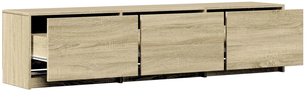 TV staliukas TV spintelė su LED 165 x 34 x 40 cm Sonoma ąžuolas