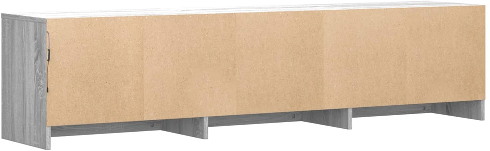 TV staliukas TV spintelė su LED 165x34x40 cm Pilka Sonoma Dirbtinė mediena