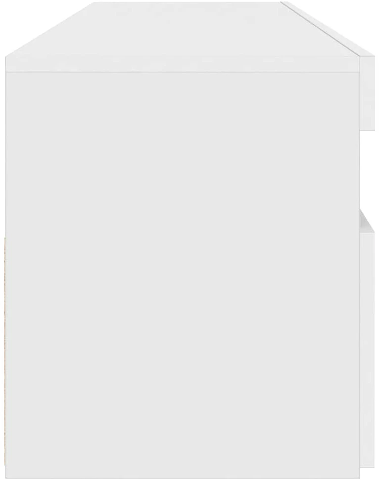 TV staliukas TV spintelė su LED apšvietimu, balta, 90x35x40cm, blizgi