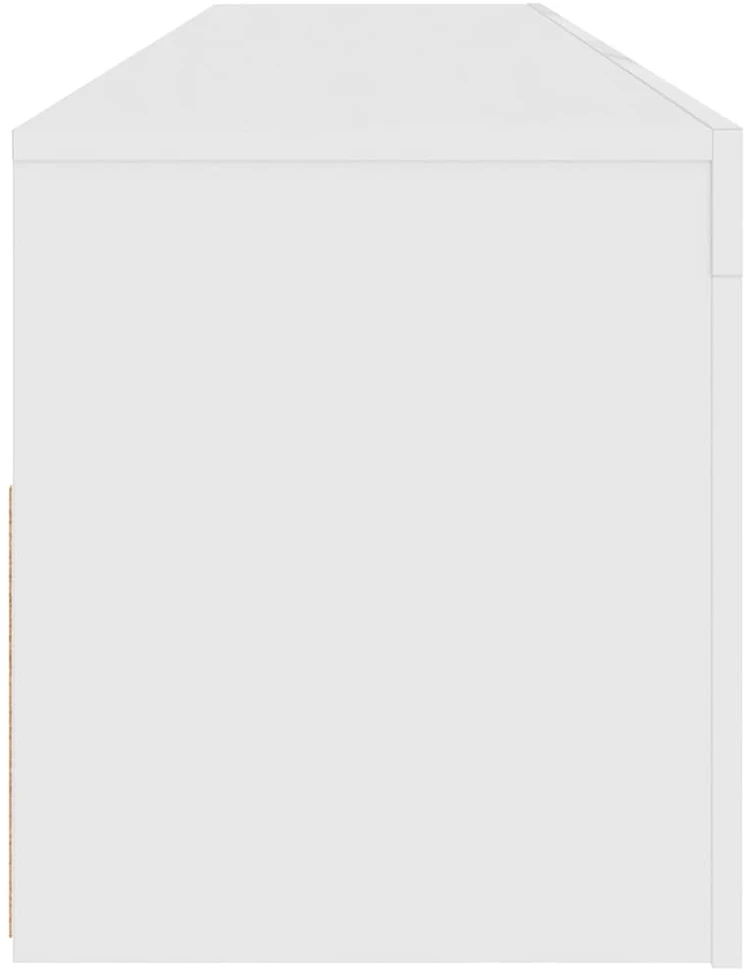 TV staliukas TV spintelė su LED apšvietimu, balta spalva, 120x35x40 cm