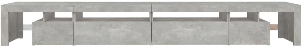 TV staliukas TV spintelė su LED apšvietimu, betono pilka, 290x36,5x40cm