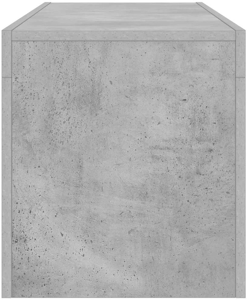 TV staliukas TV spintelė su LED apšvietimu, betono pilka, 120x35x40cm