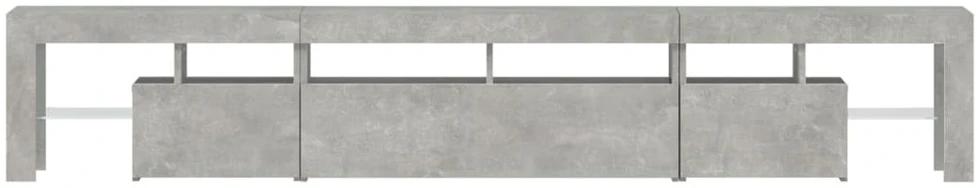 TV staliukas TV spintelė su LED apšvietimu, betono pilka, 230x36,5x40cm