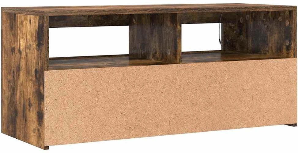 TV staliukas TV spintelė su LED apšvietimu, dūminio ąžuolo, 90x35x40cm