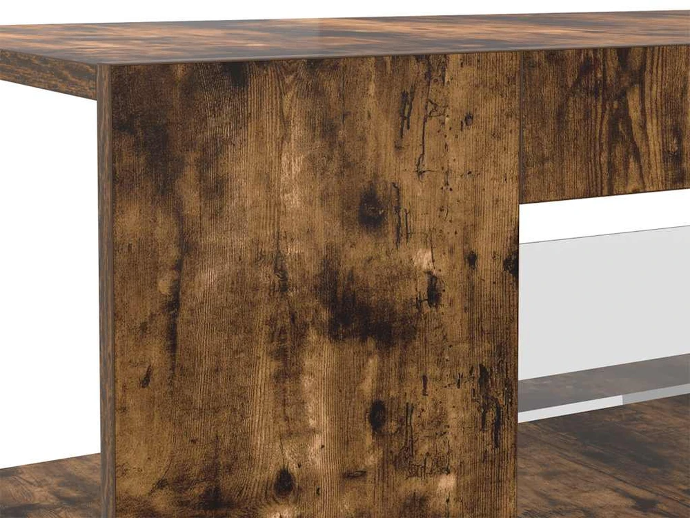 TV staliukas TV spintelė su LED apšvietimu, dūminio ąžuolo, 90x39x30cm