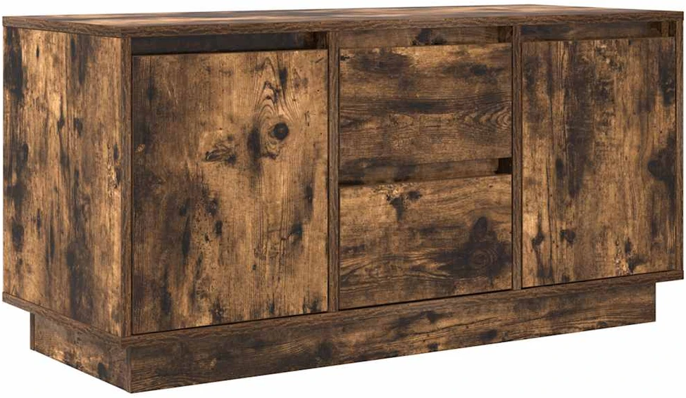 TV staliukas TV spintelė su LED apšvietimu, dūminio ąžuolo, 100x41x50 cm