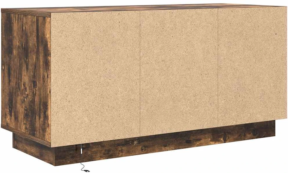 TV staliukas TV spintelė su LED apšvietimu, dūminio ąžuolo, 100x41x50 cm
