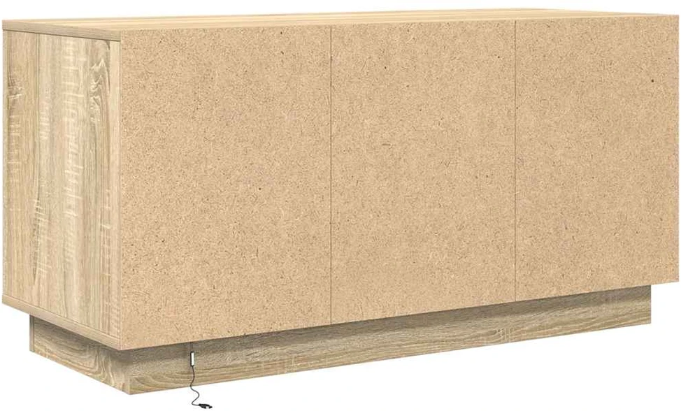 TV staliukas TV spintelė su LED lemputėmis, ąžuolo spalvos, 100x41x50 cm