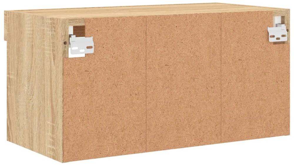TV staliukas TV spintelė su LED lemputėmis, ąžuolo spalvos, 60x30x30cm