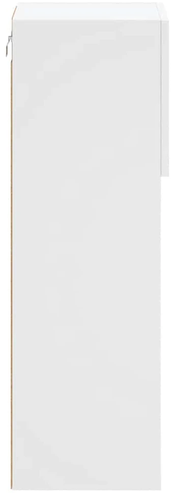 TV staliukas TV spintelė su LED lemputėmis, baltos spalvos, 30,5x30x90cm