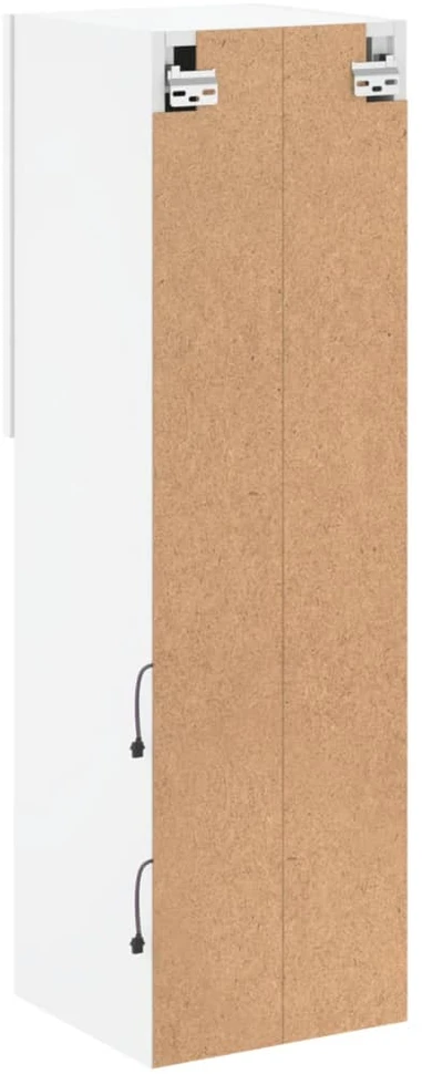TV staliukas TV spintelė su LED lemputėmis, baltos spalvos, 30,5x30x102cm