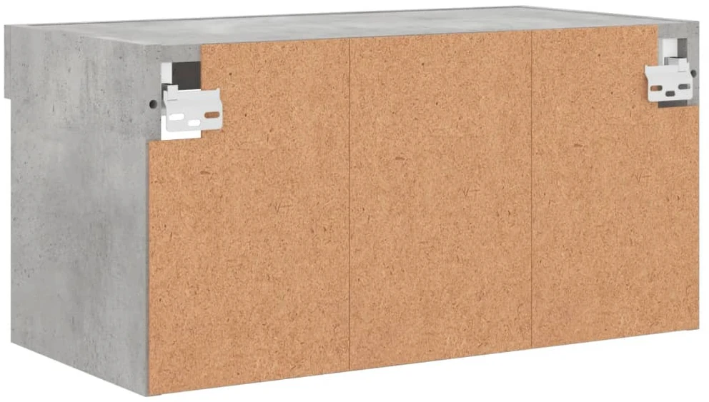 TV staliukas TV spintelė su LED lemputėmis, betono pilka, 60x30x30cm
