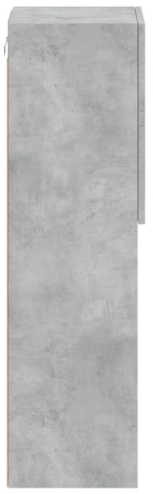 TV staliukas TV spintelė su LED lemputėmis, betono pilka, 30,5x30x102cm