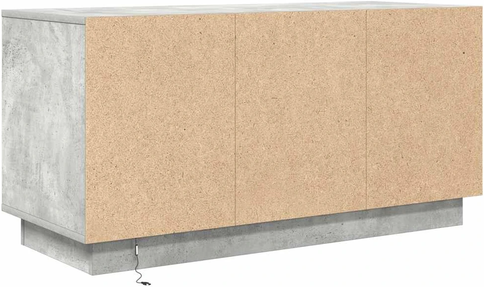 TV staliukas TV spintelė su LED lemputėmis, betono pilka, 100x41x50 cm
