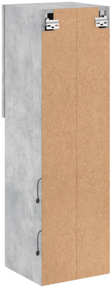 TV staliukas TV spintelė su LED lemputėmis, betono pilka, 30,5x30x102cm