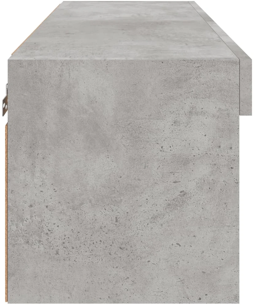 TV staliukas TV spintelė su LED lemputėmis, betono pilka, 80x30x30cm