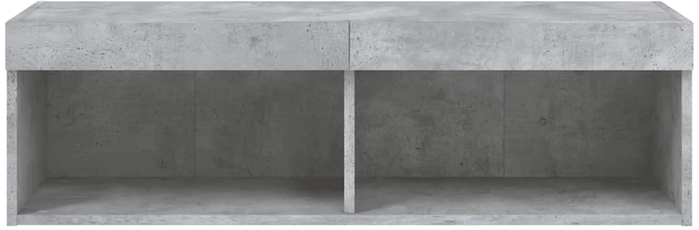 TV staliukas TV spintelė su LED lemputėmis, betono pilka, 100x30x30cm