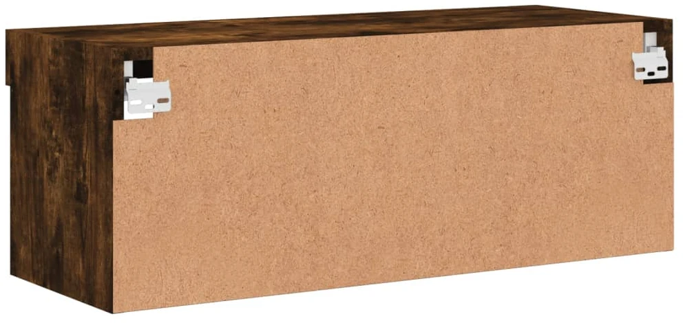 TV staliukas TV spintelė su LED lemputėmis, dūminio ąžuolo, 80x30x30cm