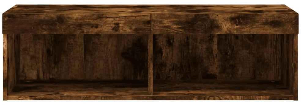 TV staliukas TV spintelė su LED lemputėmis, dūminio ąžuolo, 100x30x30cm